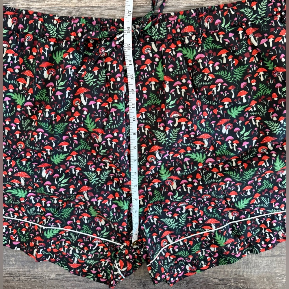 PRINTFRESH 4X Organic Cotton Shorts Pajama Set Mushroom & Leaf Print - Picture 12 of 16
